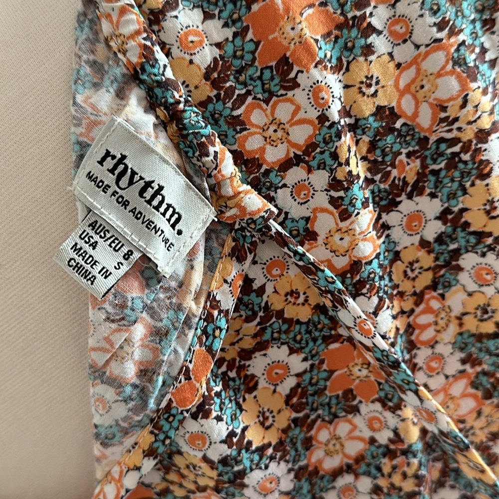 Rhythm 70s Floral 2 Piece Skirt/Top Set US S/AUS 6 - Picture 12 of 16